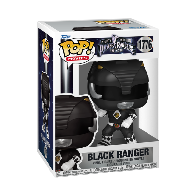 Figura vinil POP! Black Ranger Power Rangers na embalagem