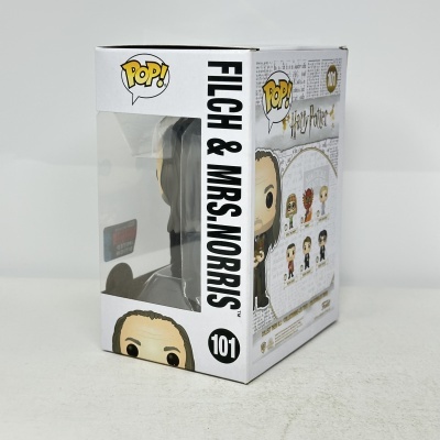 Caixa de figura Funko Pop Filch & Mrs. Norris Harry Potter