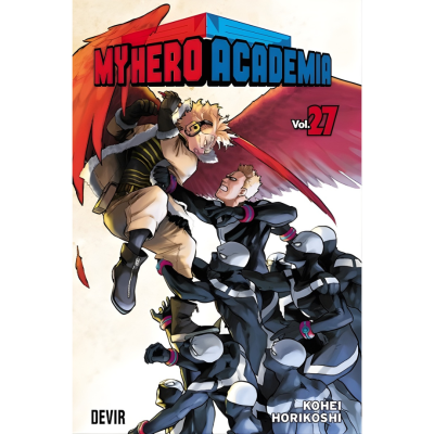 Capa do manga MY HERO ACADEMIA Vol. 27 com personagens em luta