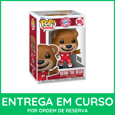 Figura de vinil Berni The Bear da Funko Pop Football na caixa