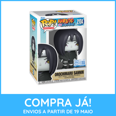 Figura Funko Pop! Orochimaru Sannin Naruto Shippuden na sua caixa de colecionador.
