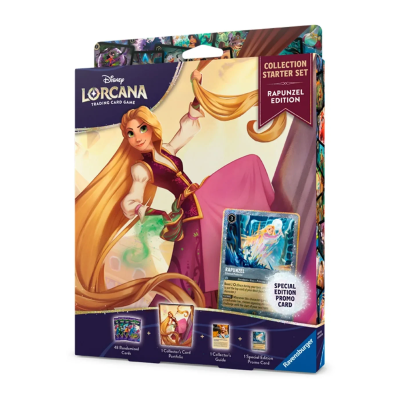 Conjunto inicial de cartas colecionáveis Disney LORCANA edição Rapunzel
