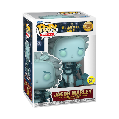 Figura POP Jacob Marley A Christmas Carol vinil número 39 embalagem azul escuro e dourado