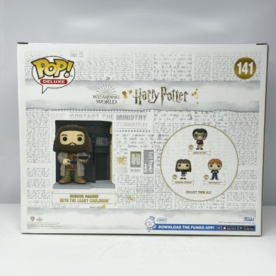 Caixa de Funko Pop Deluxe Harry Potter com figura do Rubeus Hagrid e caldeirão