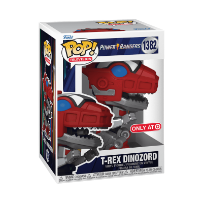Figura Funko Pop! T-Rex Dinozord Power Rangers em caixa