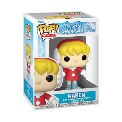 Figura Funko Pop! Karen do filme Frosty The Snowman com roupas de inverno em embalagem