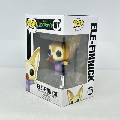 Caixa de figura Funko Pop! Disney Zootopia ELE-FINNICK número 187