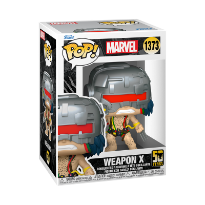 Caixa Funko Pop! Marvel WEAPON X número 1373 com figura colecionável dentro