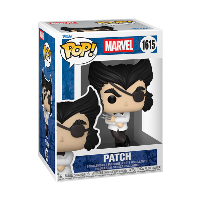 Boneco Funko Pop! da MARVEL PATCH na embalagem