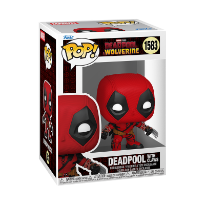 Figura Funko Pop! Deadpool com garras na caixa
