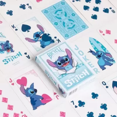 Baralho de cartas Bicycle com personagens Stitch Disney