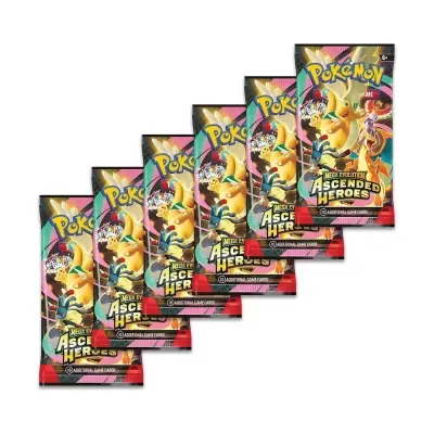Pacotes de cartas colecionáveis Pokémon Mega Evolution Ascended Heroes