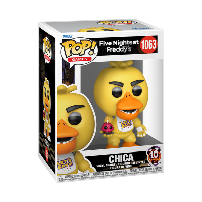 Figura de vinil Chica do Five Nights at Freddy's na caixa Funko Pop! número 1063