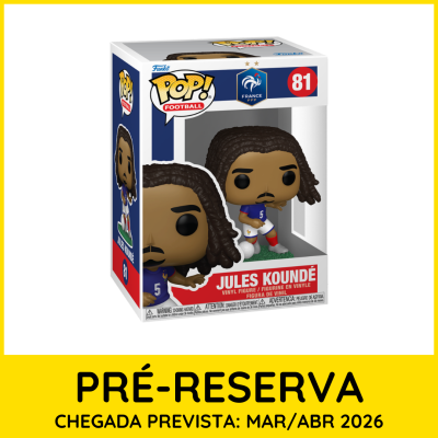 Funko Pop vinyl Jules Koundé com camisa azul e embalagem branca