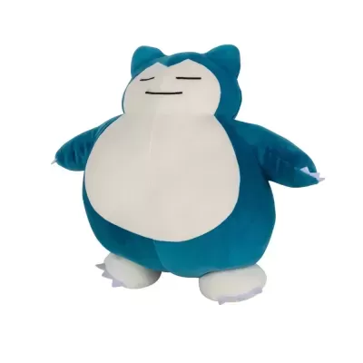 Pelúcia Snorlax azul e branca com textura macia