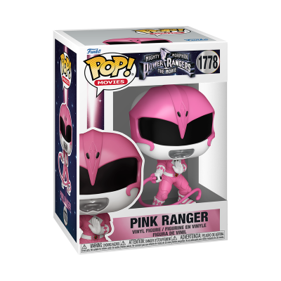 Figura Funko Pop Pink Ranger Mighty Morphin Power Rangers em embalagem