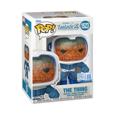 Boneco Funko Pop! The Thing Fantastic 4 com cabeça laranja texturizada em caixa