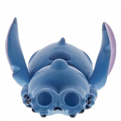 Figura de Stitch azul com orelhas roxas vista de frente