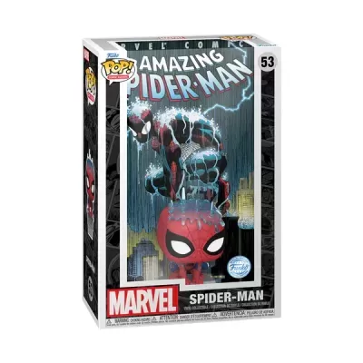 Caixa Funko Pop! Spider-Man Marvel número 53, com ilustração do personagem