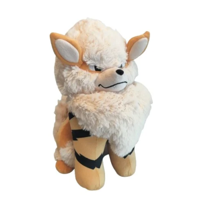 Pelúcia macia branca e bege do personagem Arcanine