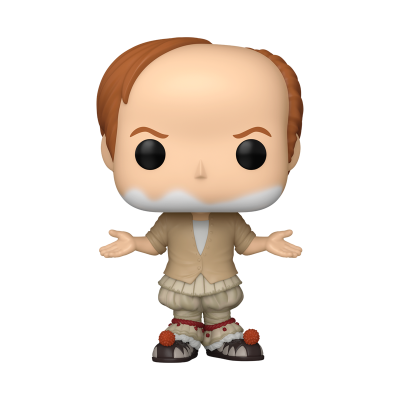 Figura Funko Pop de personagem com cabelo castanho e roupa bege