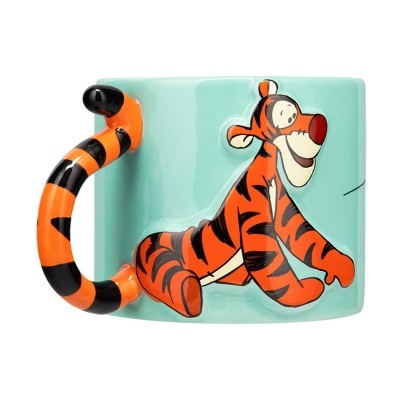 Caneca azul com Tigger da Disney em 3D e asa em cauda