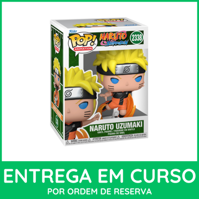 Figura de vinil Funko Pop Naruto Uzumaki na caixa.