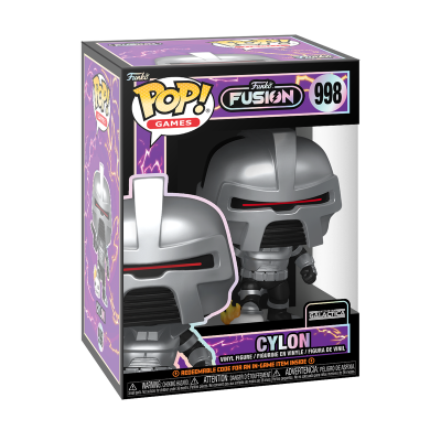 Figura Funko Pop! Cylon de vinil dentro da caixa colecionável