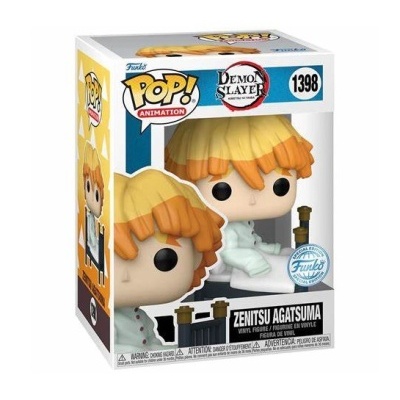 Figura Funko Pop Zenitsu Agatsuma de Demon Slayer dentro da caixa original
