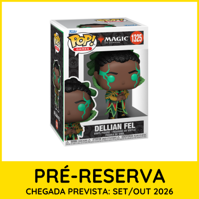 Figura Funko Pop! Games Magic The Gathering Dellian Fel em vinil na embalagem