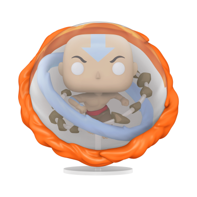 Figura Funko Pop Aang em esfera de fogo laranja