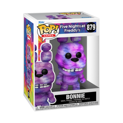 Boneco Funko Pop! Games Five Nights at Freddy's Bonnie nº 879, roxo com olhos pretos em caixa transparente