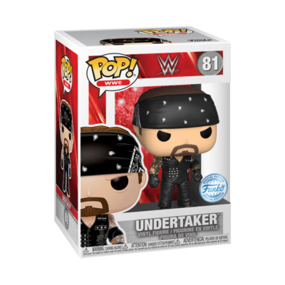 Figura Funko Pop The Undertaker WWE número 81 em caixa