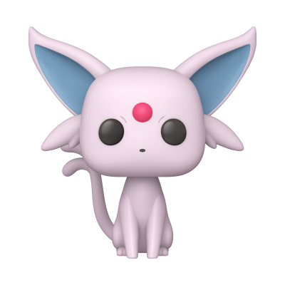 Figura Funko Pop de plástico do Pokémon Espeon roxo claro com olhos pretos e bola vermelha na testa