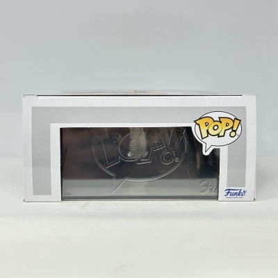 Caixa embalagem Funko Pop! com janela transparente e logótipos POP! e Funko.