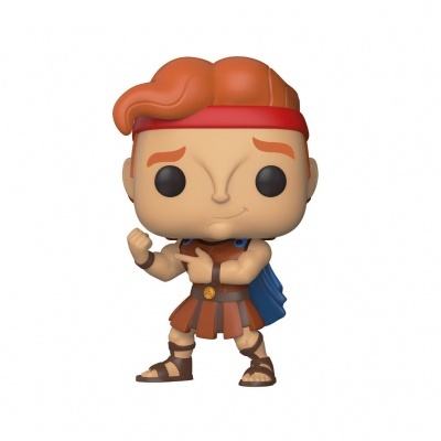 Figura Funko Pop personagem masculino com túnica castanha e capa azul