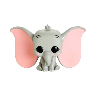 Figura colecionável elefante cinzento com orelhas cor de rosa