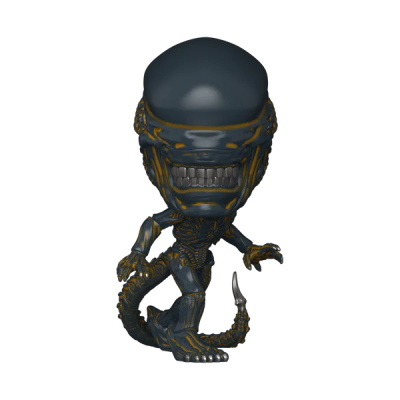 Figura colecionável Pop! de alienígena com cauda e dentes visíveis