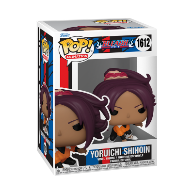 Figura Funko Pop de Yoruichi Shihouin da série Bleach em caixa