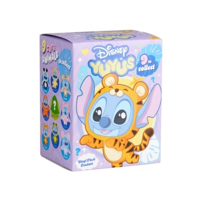 Caixa lilás Disney Yuyus com peluche tigre e 9 animais para coleccionar