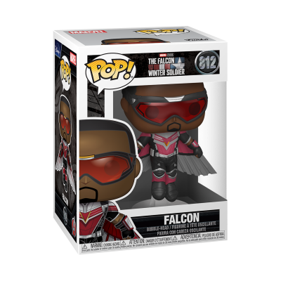 Figura Pop! Falcon de The Falcon e Winter Soldier dentro da caixa
