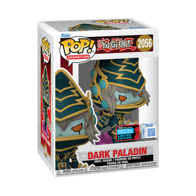 Figura Funko Pop! Dark Paladin da série Yu-Gi-Oh! numa embalagem com selo de edição limitada