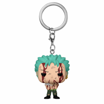 Chaveiro Funko Pop personagem cabelo verde cicatrizes tapa-olho