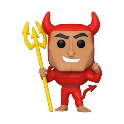 Figura Funko Pop de diabo vermelho com tridente amarelo
