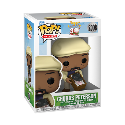 Figura Funko Pop! Chubbs Peterson do filme Happy Gilmore com boné bege dentro da caixa