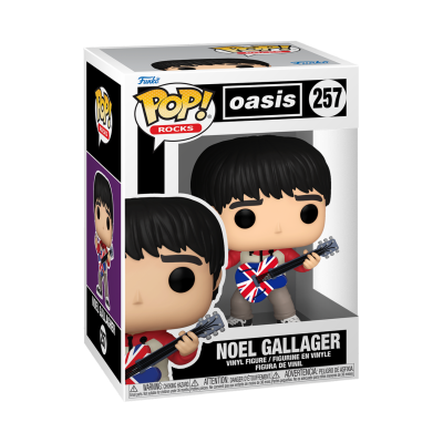 Figura Pop! Rocks de Noel Gallagher com guitarra e caixa de embalagem