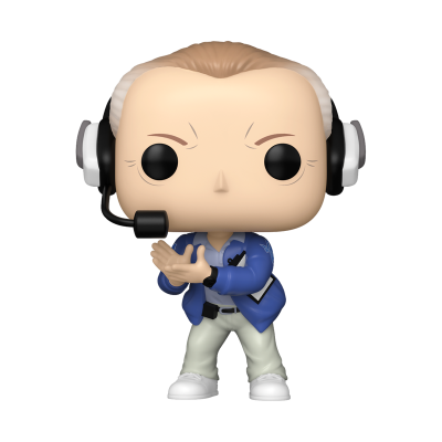 Figura de vinil Funko Pop com headset e casaco azul