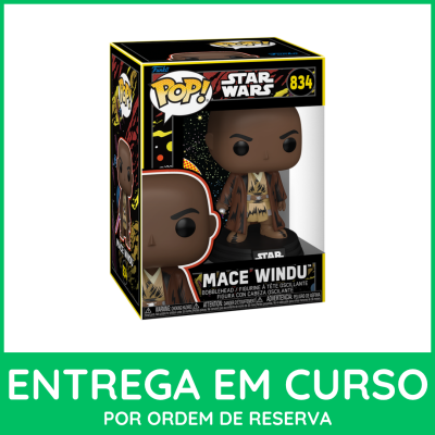 Figura Funko Pop! Star Wars Mace Windu nº 834 em embalagem na caixa