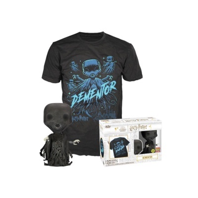 Conjunto Harry Potter com t-shirt preta e figura POP Funko Dementor
