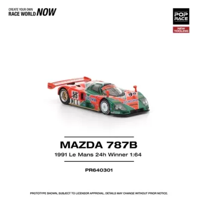 Miniatura de carro de corrida Mazda 787B colorido